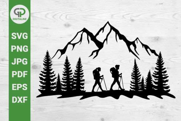 Download Hikers in the Wilderness, Hiking SVG - Wilderness Collection