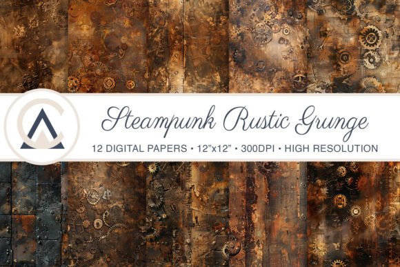 Download Rustic Steampunk Grunge Background Paper - Grunge background Collection