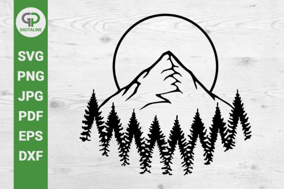 Download Forest and Mountain SVG, Wilderness SVG - Premium Resources